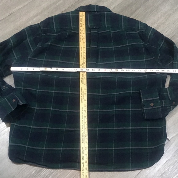 JACHS Heavy Plaid Flannel Green & Navy Blue Shirt/Jacket size XXL - Picture 8 of 10